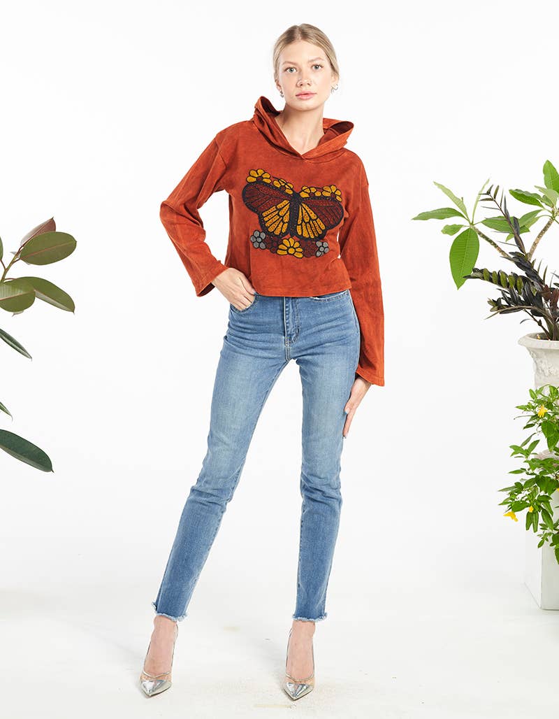 Butterfly Hoodie Top (KT-1525)