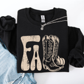 Fall Cowboy Boots, Western, Autumn Sweatshirt