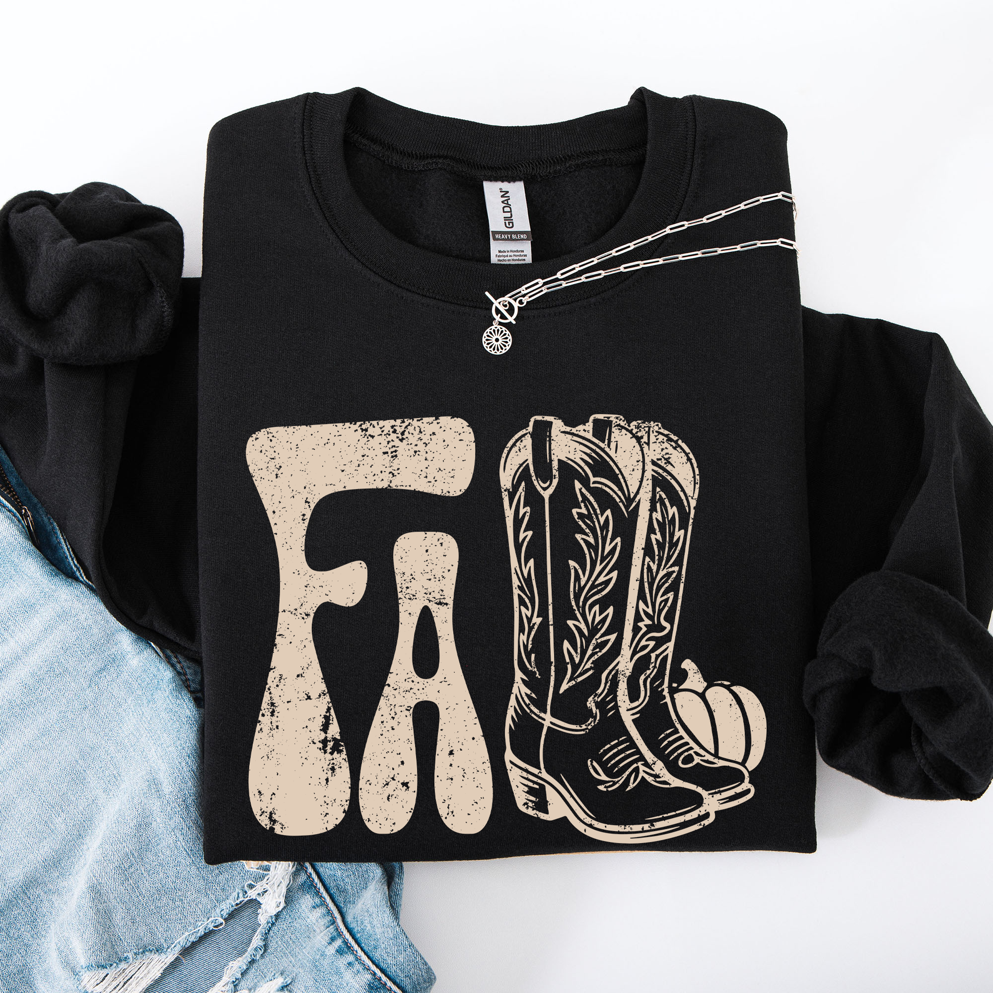 Fall Cowboy Boots, Western, Autumn Sweatshirt