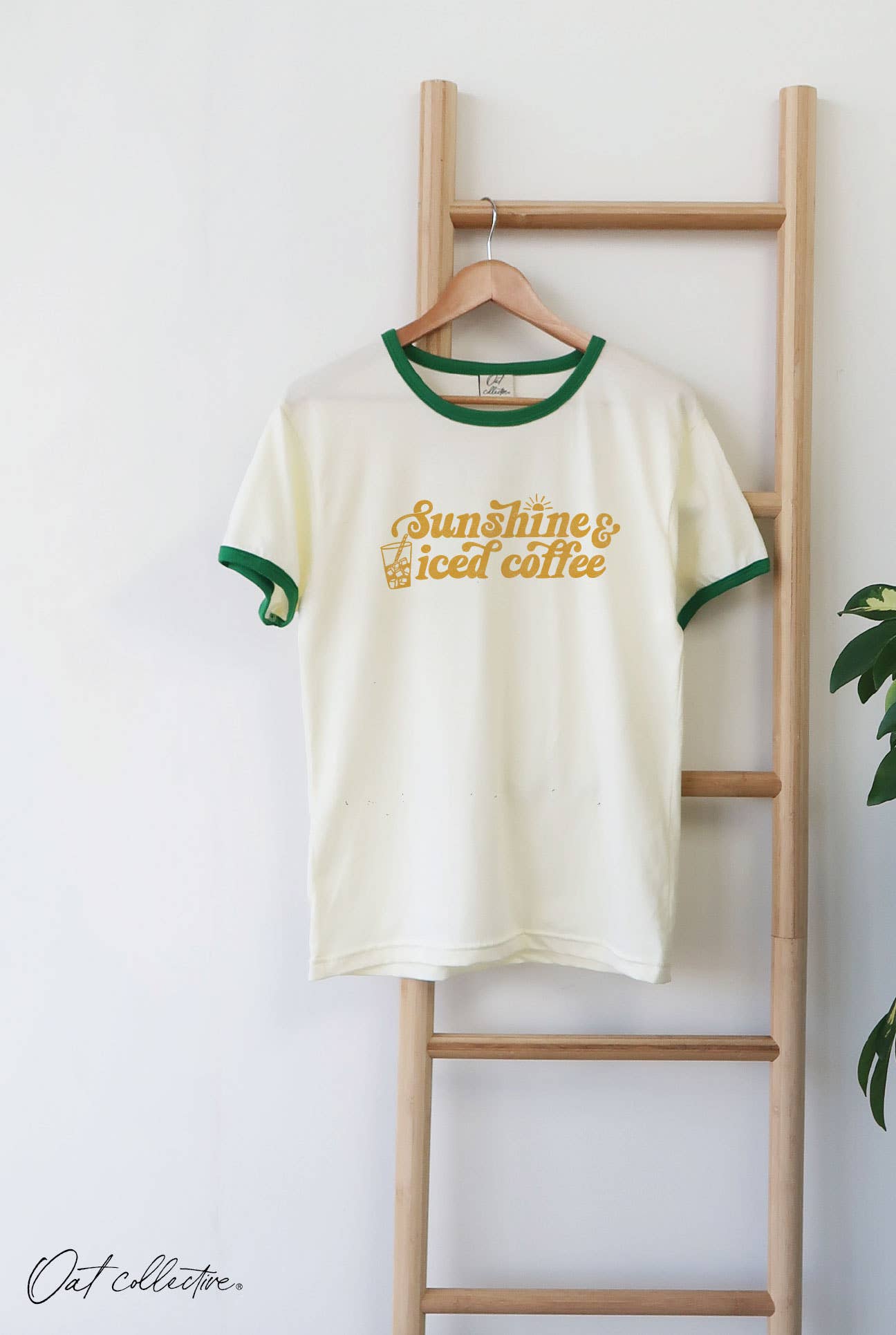 Sunshine and Iced Coffee Ringer Graphic Top
