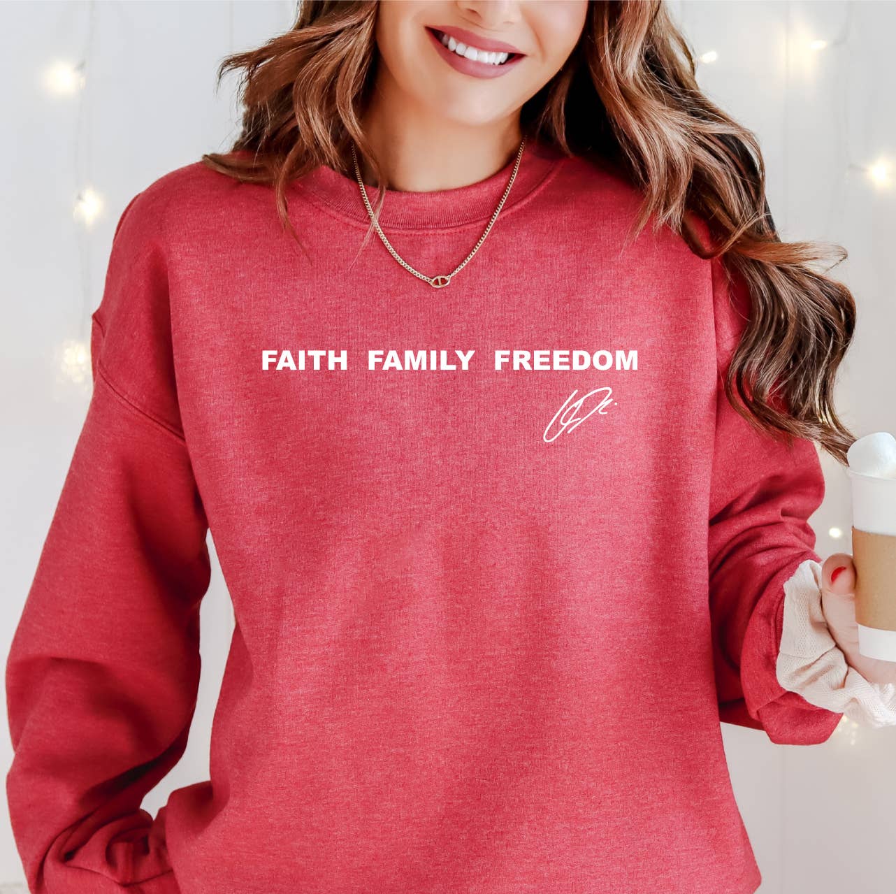 Faith Family Freedom Crew Sweatshirt, Charlie Kirk