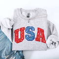 Glittery, USA, Red Blue, Patriotic, America Sweatshirt