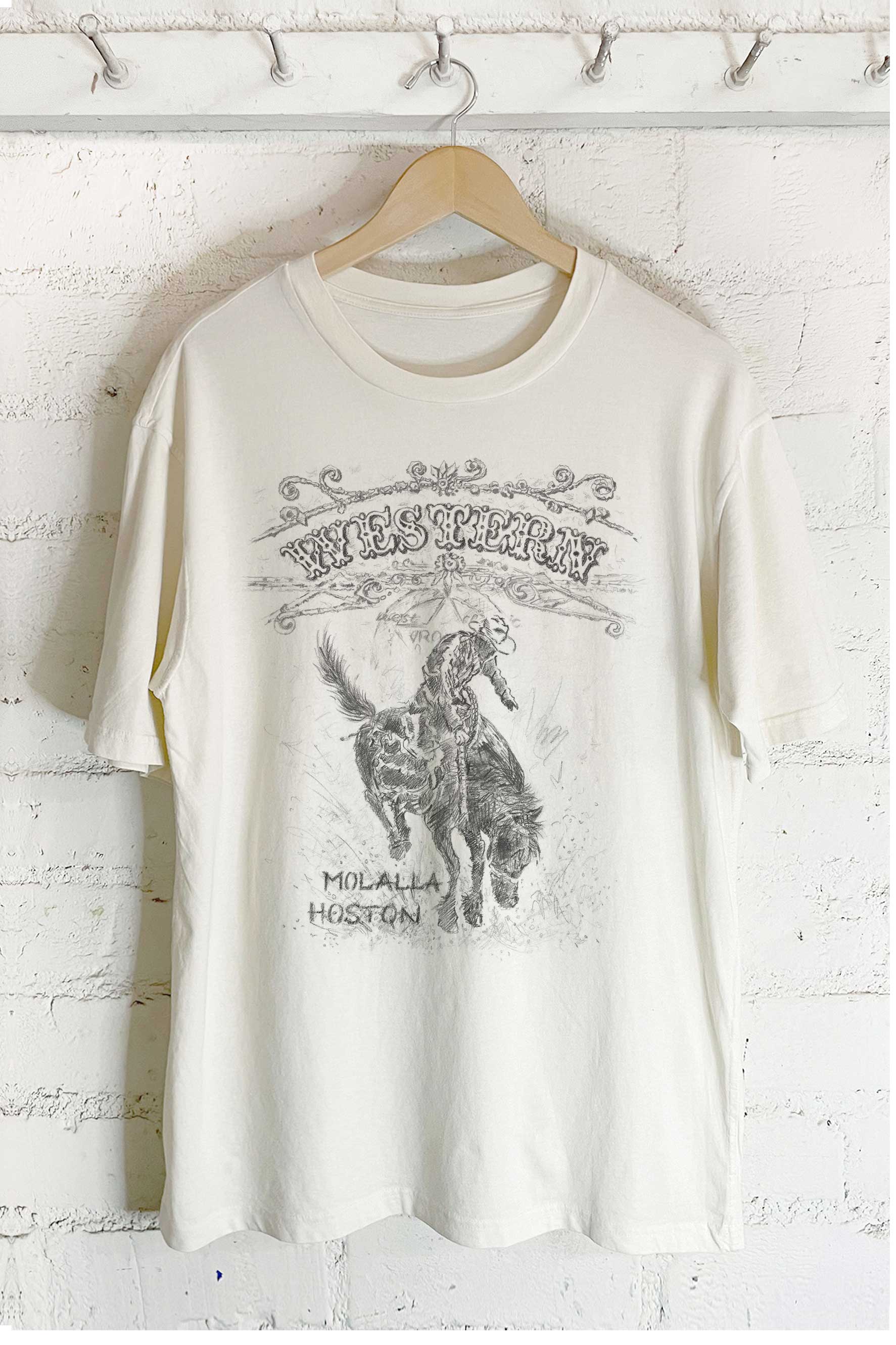 Western Molalla Houston - Hand Drawn (Oversized Tee)
