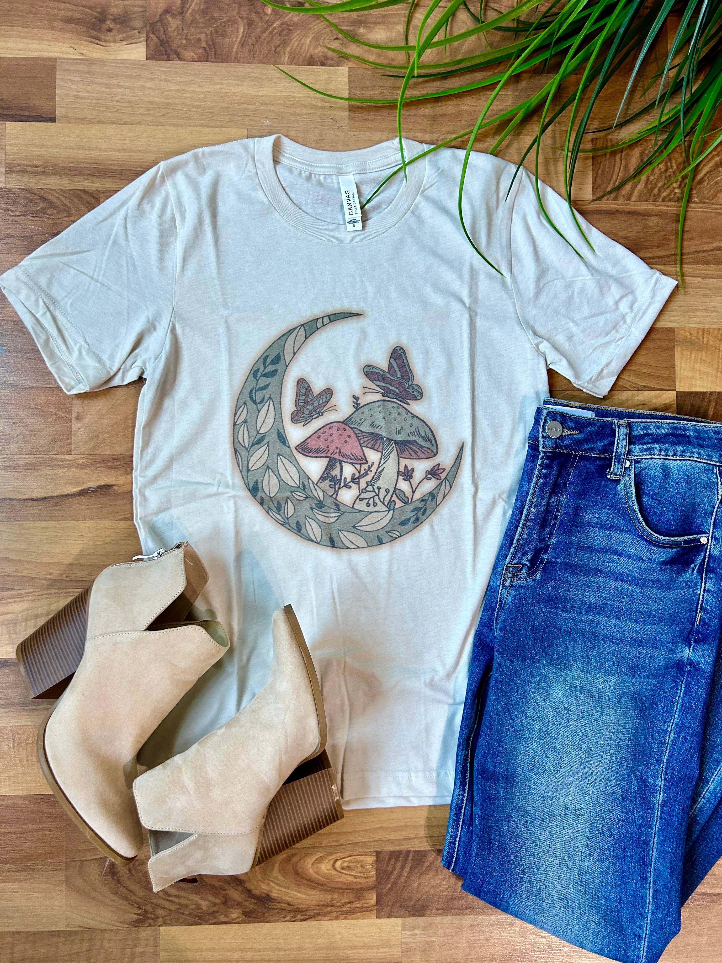 Vintage Mushroom Moon Graphic Tee