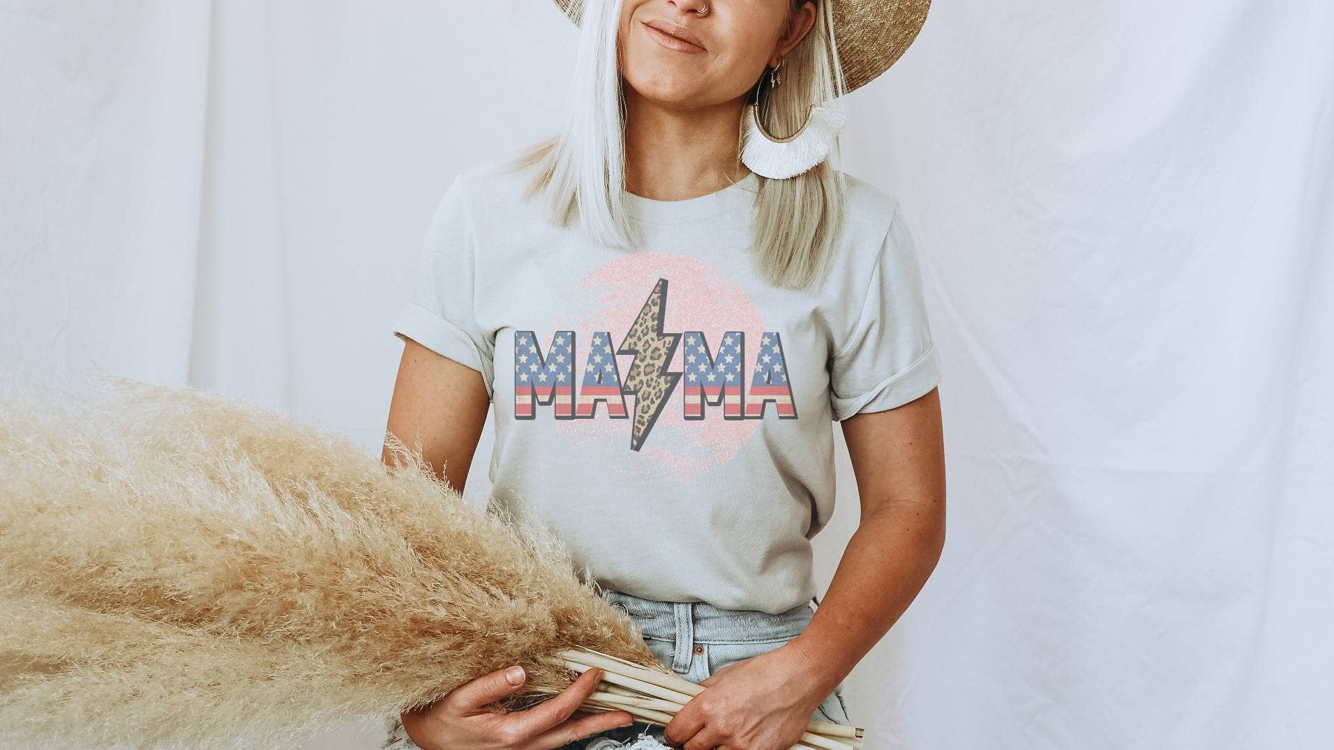 Mama Lightening Bolt Tee | Patriotic T Shirt