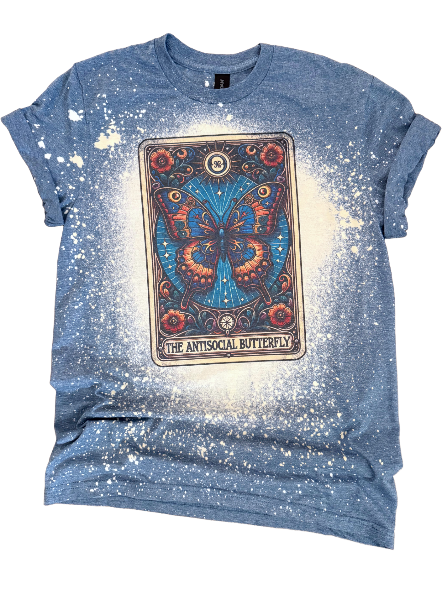 Antisocial Butterfly - Tarot Card Bleached Tee