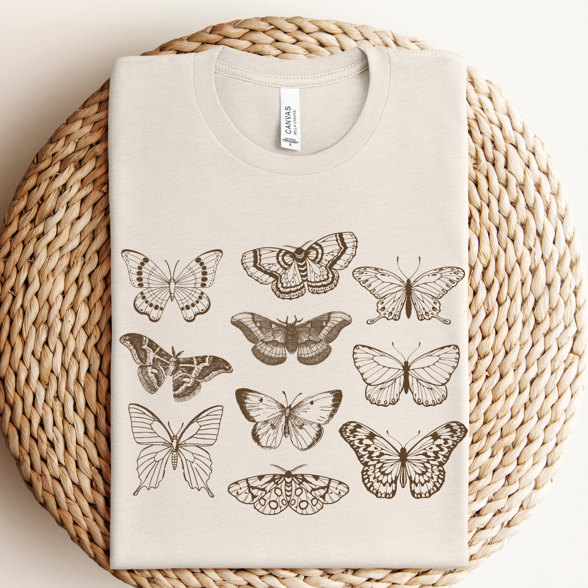 Neutral Butterfly Graphic Tee