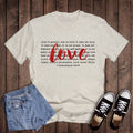 Valentines Faith Faux Glitter Love Graphic Tee