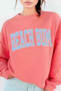 Beach Bum Puff Graphic Brushed Sweatshirts