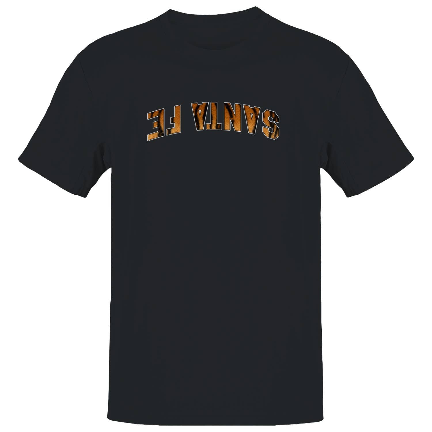 Santa Fe Tiger Print Lettering Men's T-Shirt