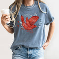 Red Bird, Folk Art, Scandinavian, Winter, Christmas, Tshirt
