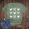 Chicken and Bows Collage Graphic Tee