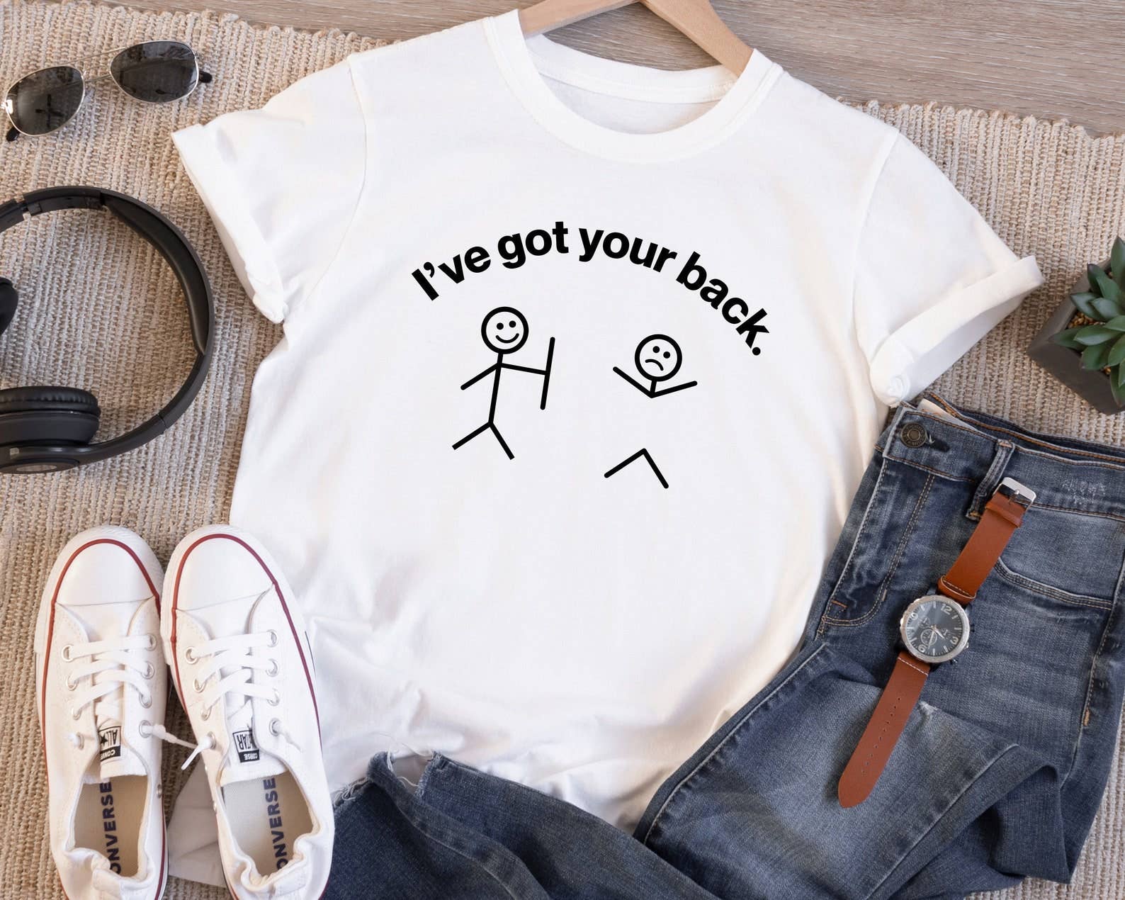 I've Got Your Back Stick Figure T-Shirt