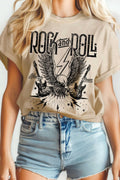 Rock and Roll Eagle Mineral Graphic T Shirts