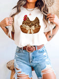 Vintage Leopard Hen Cream Farmhouse Graphic Tee