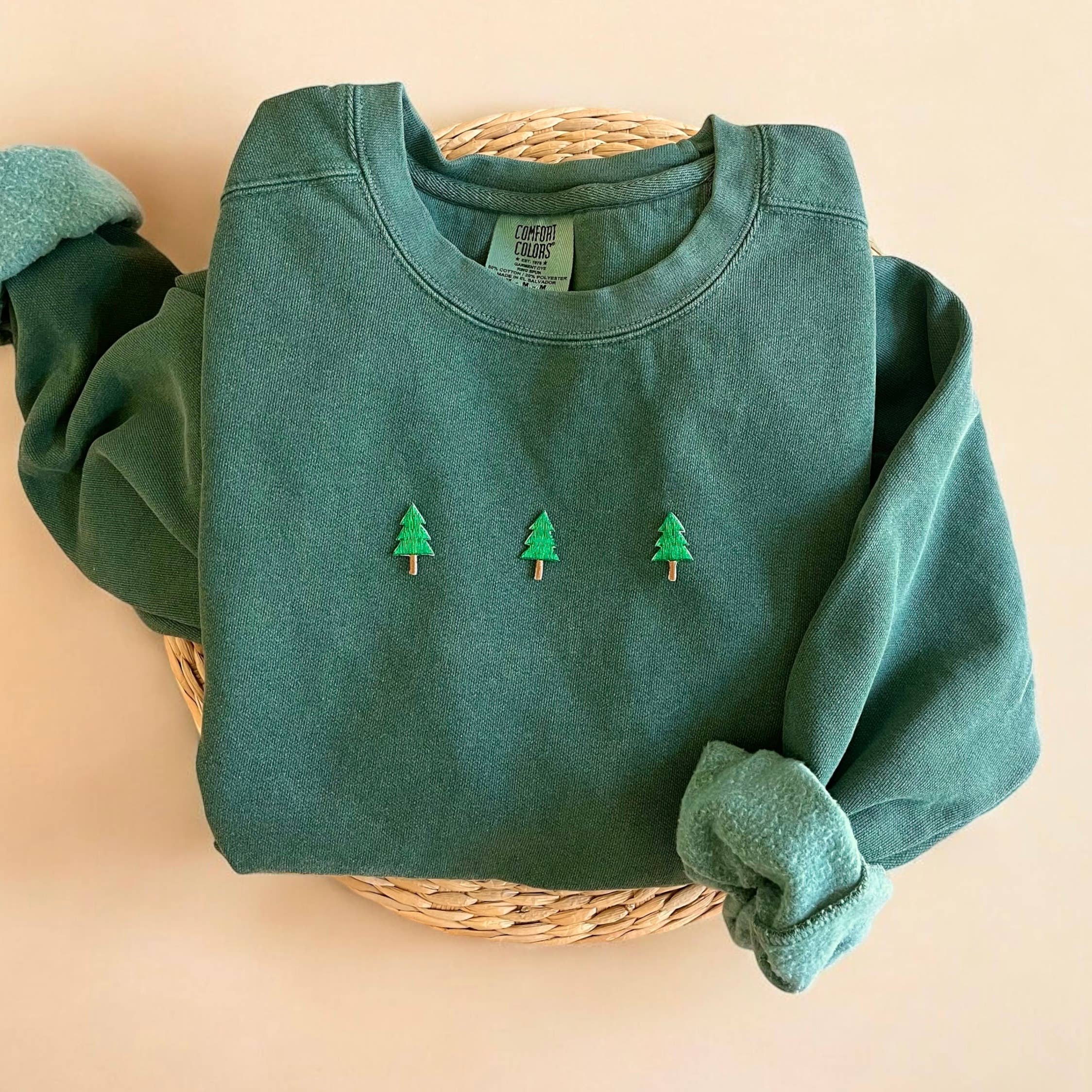 Comfort Colors Christmas Tree Sweatshirt, Christmas Sweater