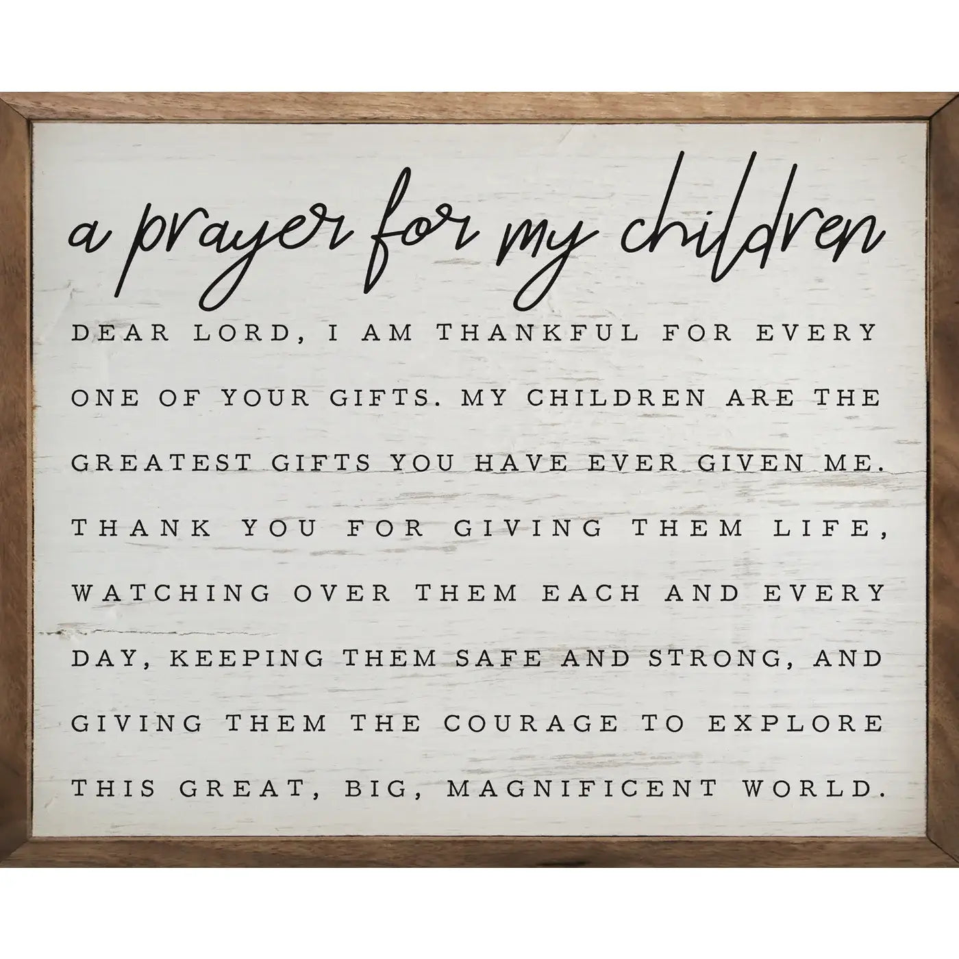 A Prayer For My Children Whitewash