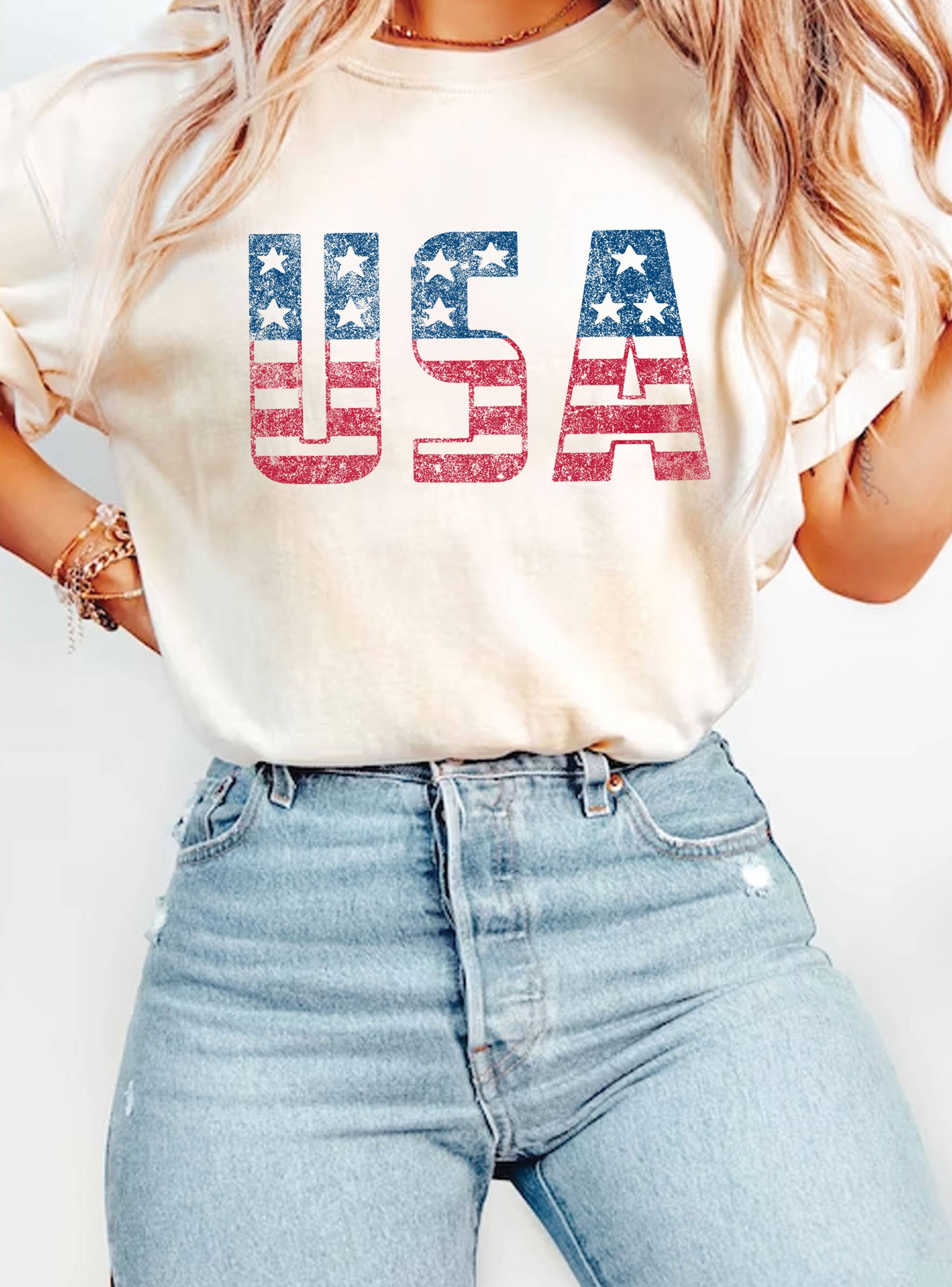 USA Flag Graphic Tshirts