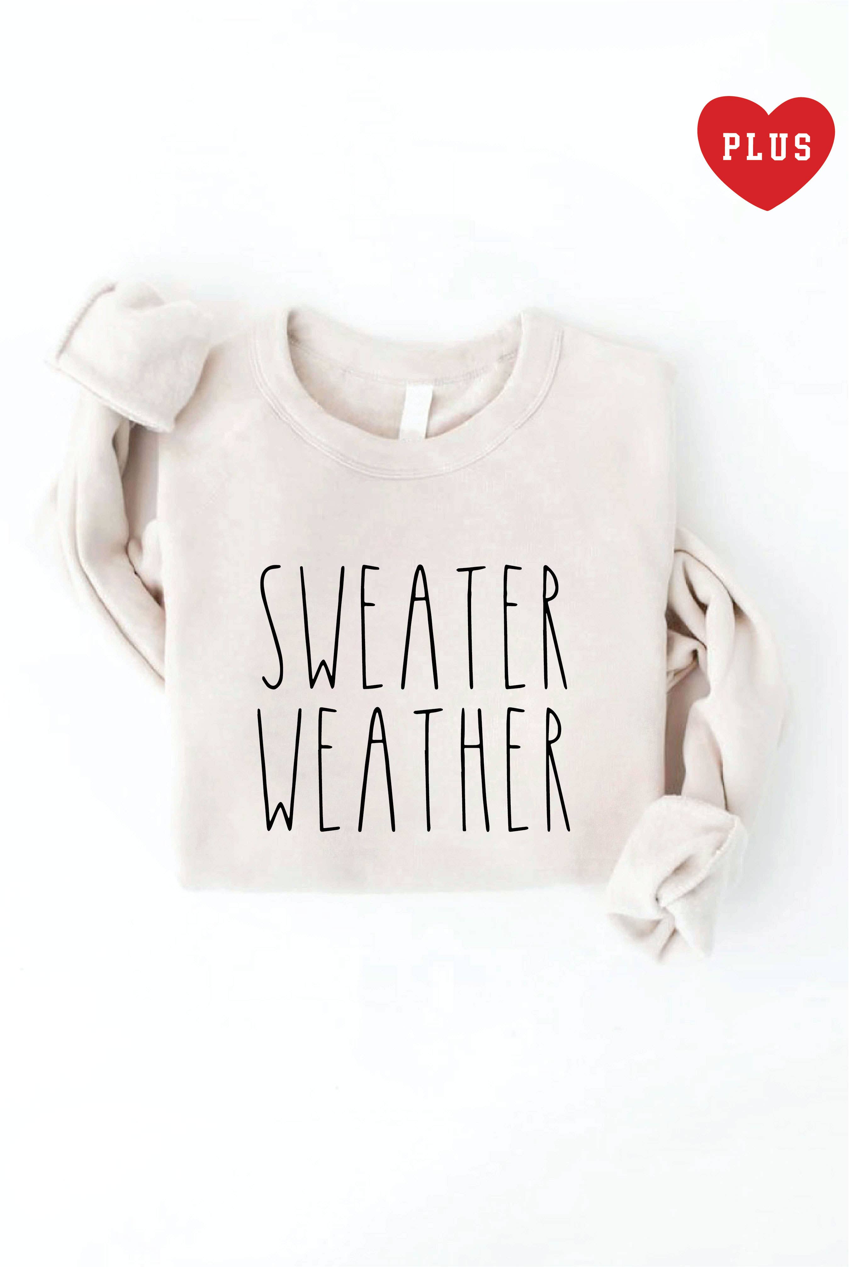 Sweater Weather  Plus Graphic Sweatshirt