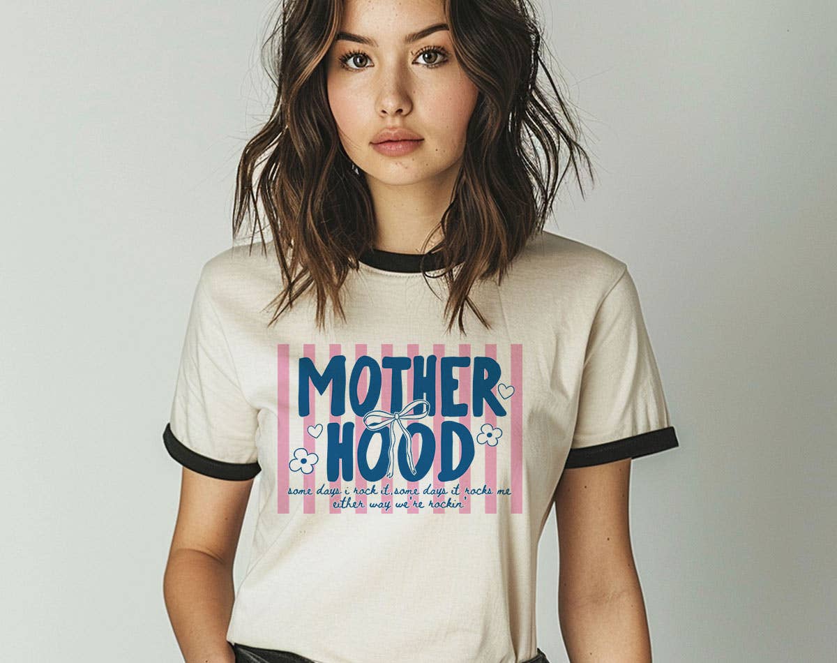 Motherhood Some Days I Rock It - Mother's Day Ringer Shirt