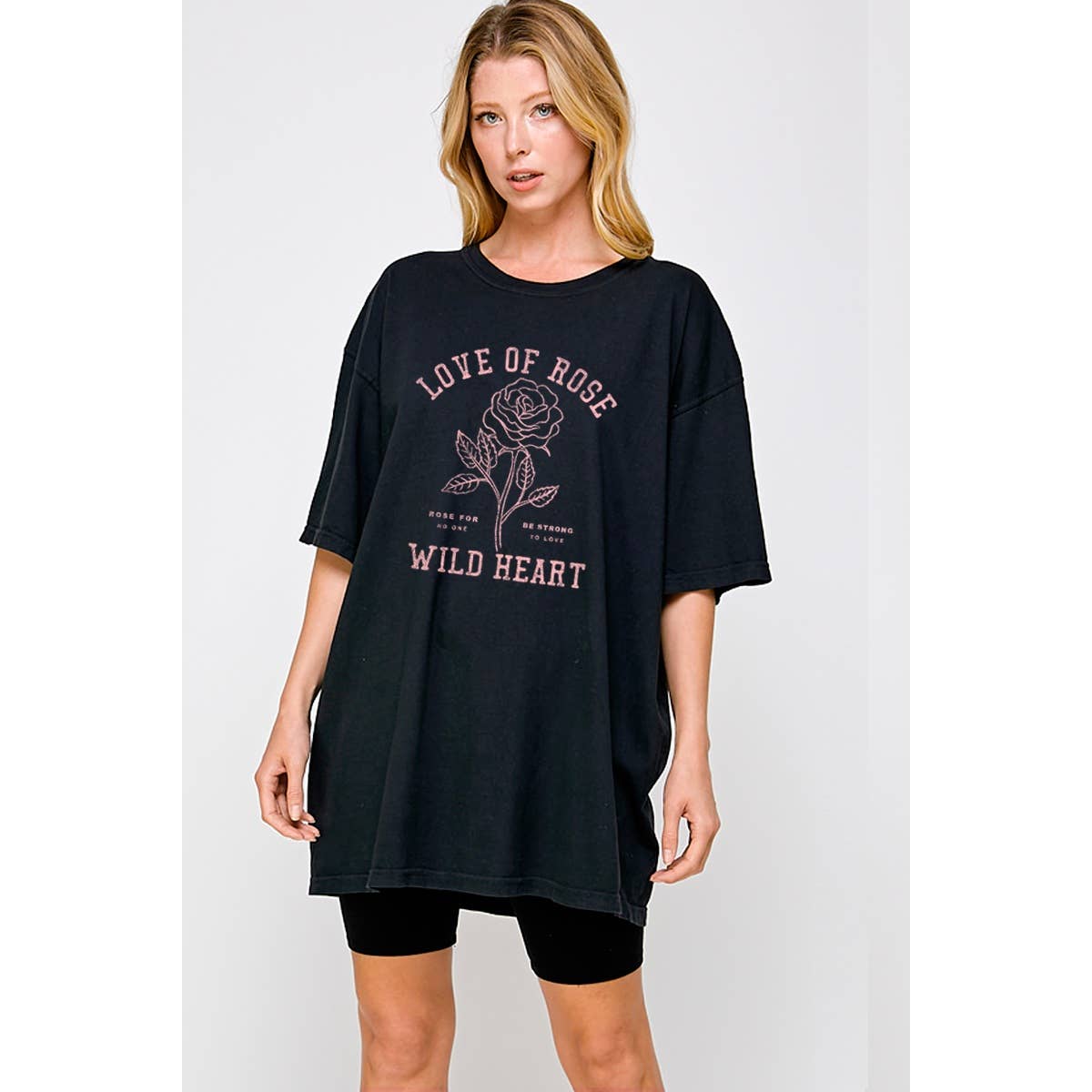 Love of Rose   Graphic Oversized Tee