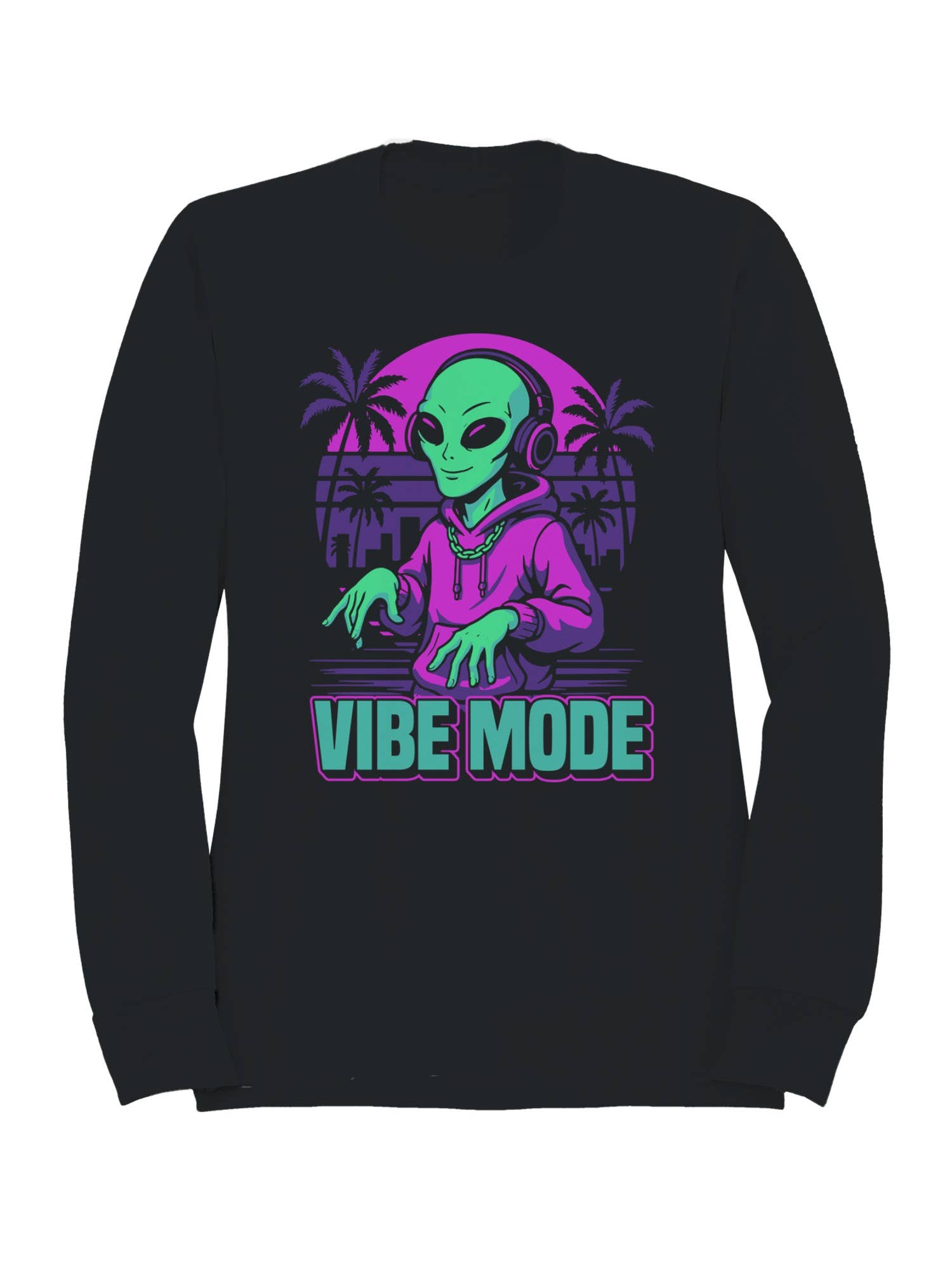 Alien Vibe Mode: Cosmic Groove Women's Sweatshirt