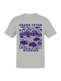 Grand Teton Wyoming Bison Landscape Men's T-Shirt