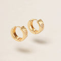 14K Gld Dipped Cubic Zirconia Heart Earrings