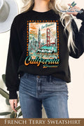 California Dreamin' Hand Drawn Graphix Terry Sweatshirts