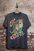 Free Spirit Leopard Graphic Top