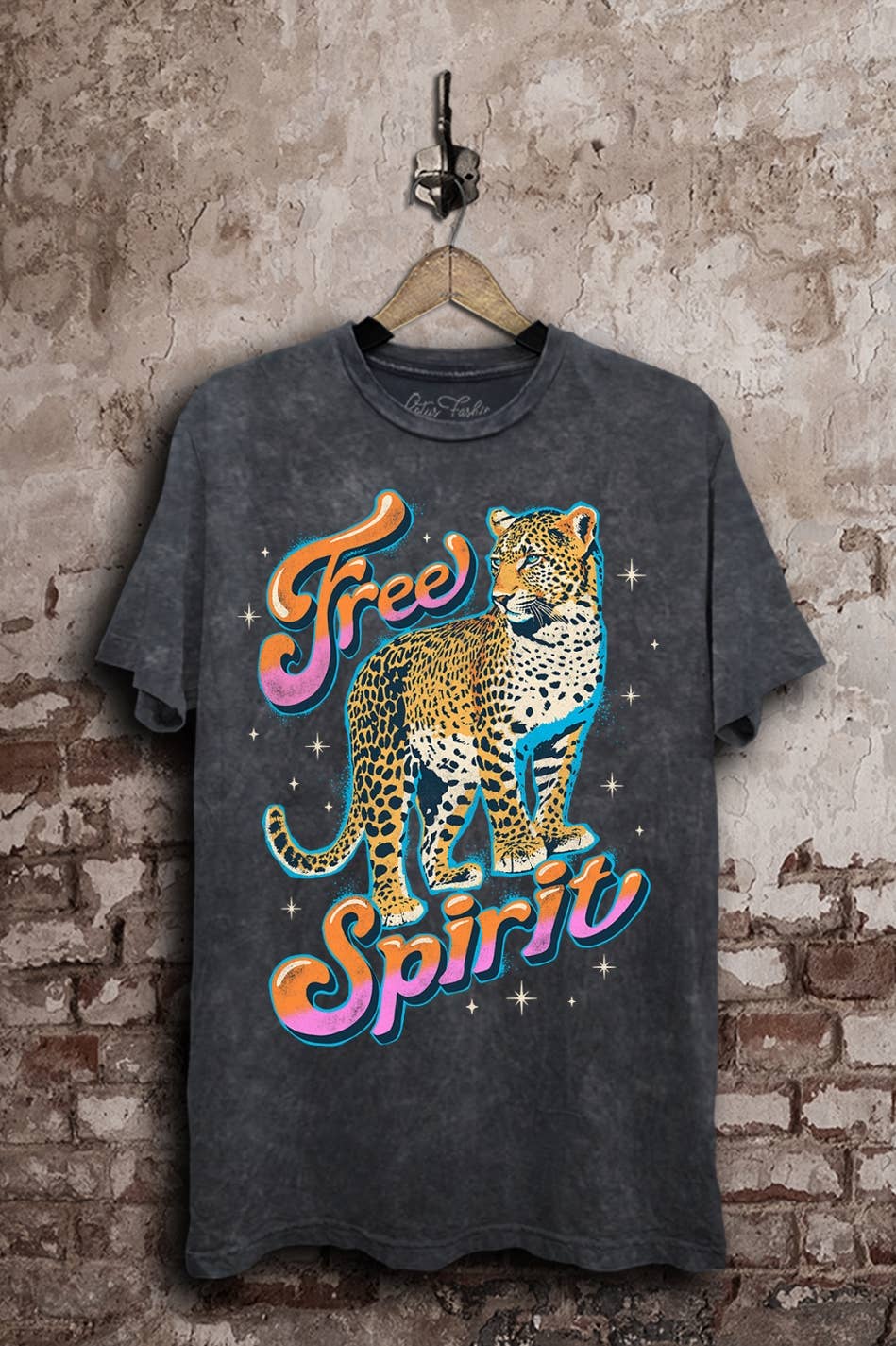 Free Spirit Leopard Graphic Top