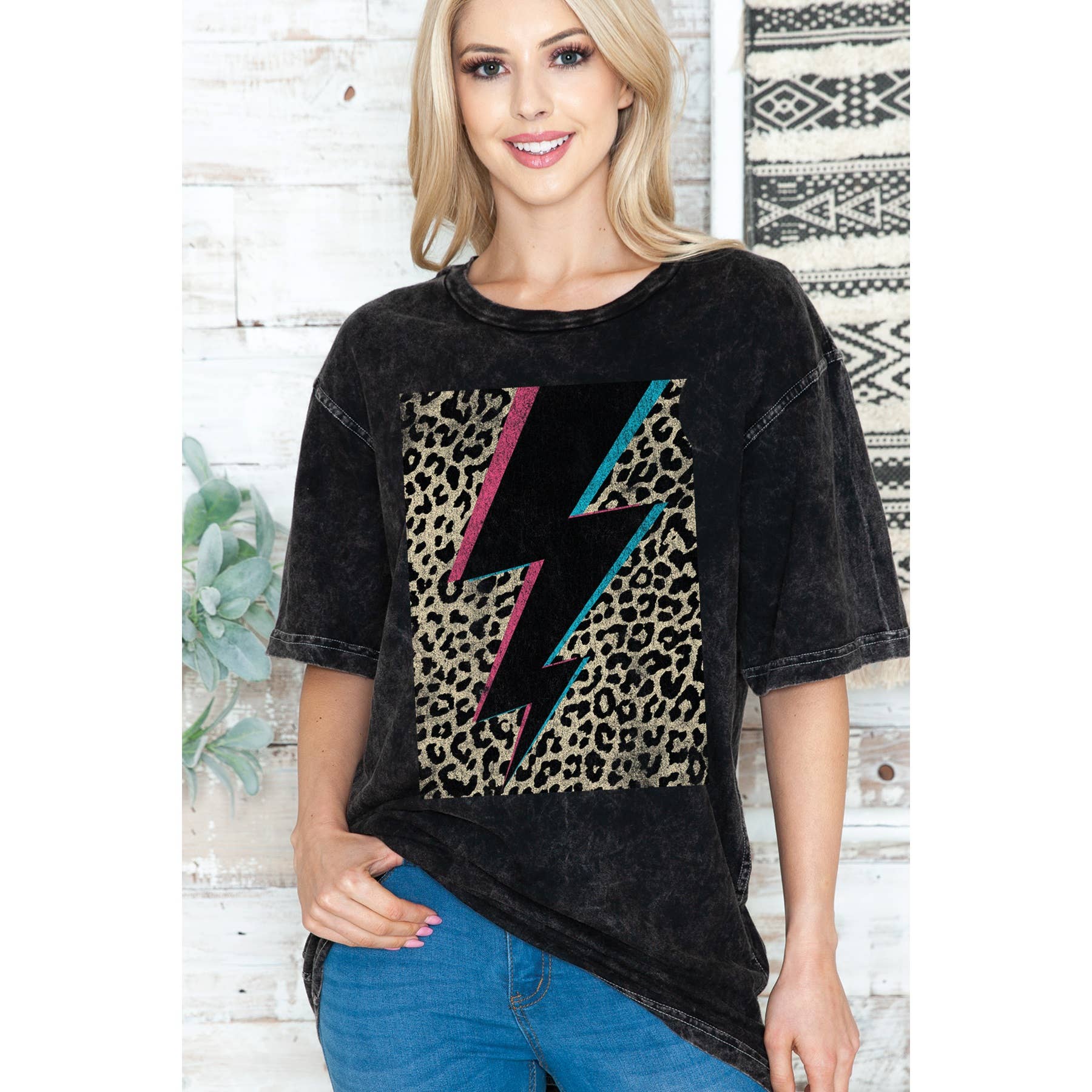 Thunder and Leopard -  Unisex Oversized Mineral Wash