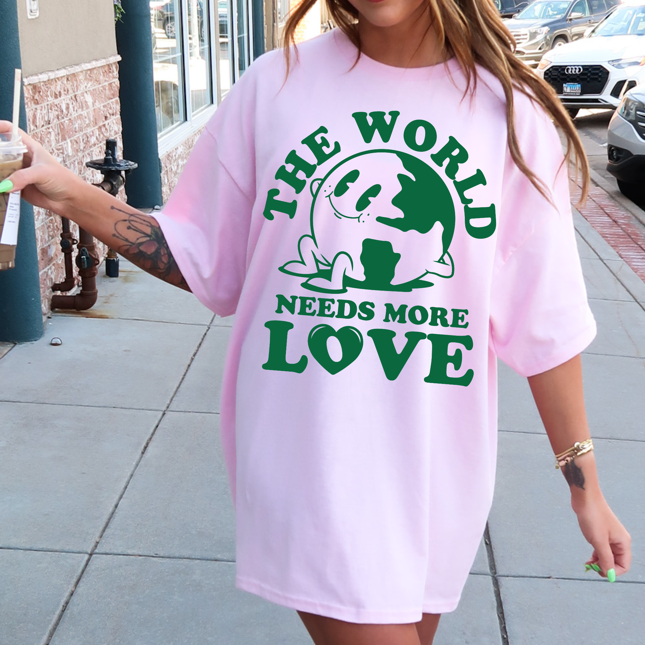 The World Needs More Love Comfort Color Graphic Tee