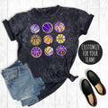 Custom Team Color Basketballs Mineral Wash Graphic Tee
