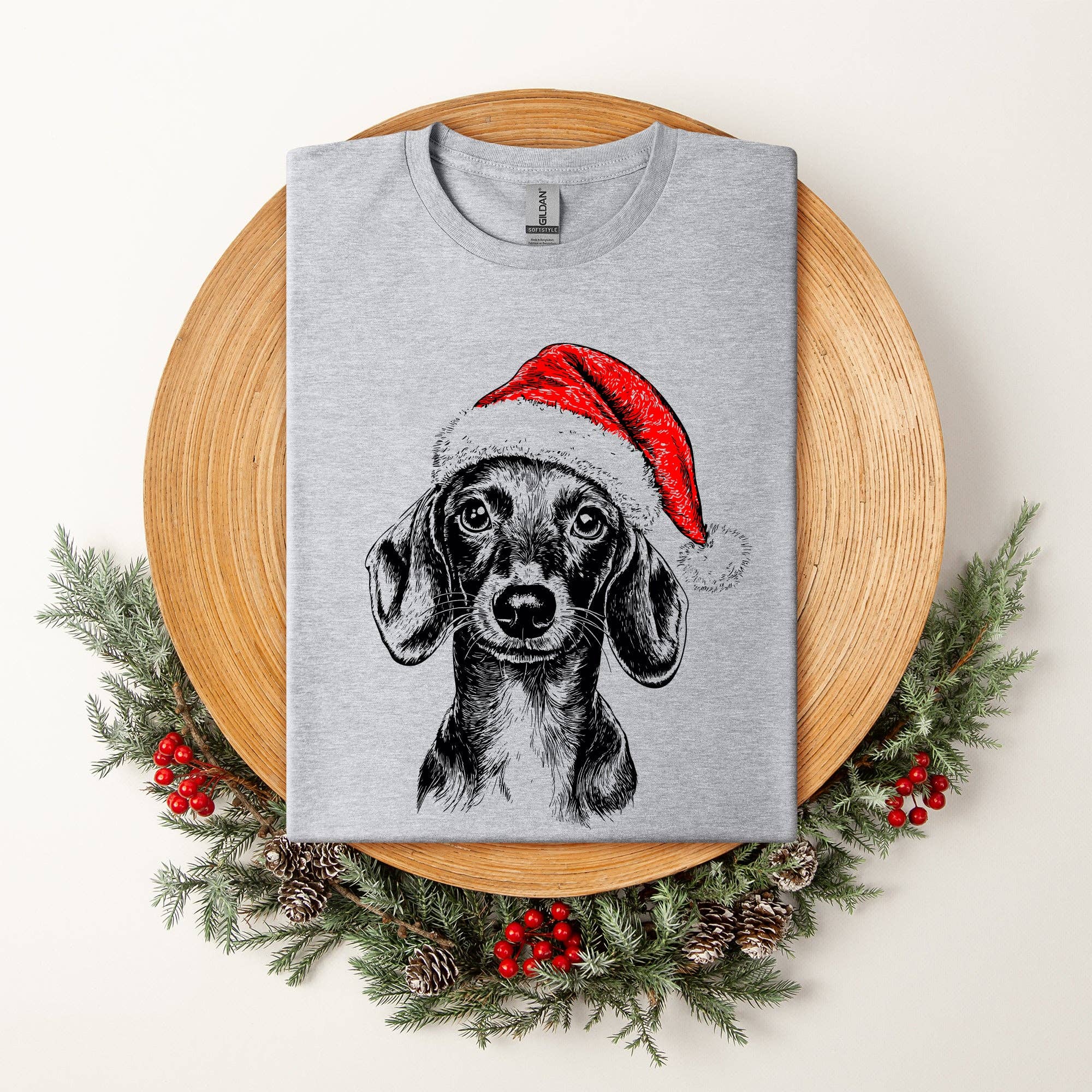 Dachshund, Santa, Dog, Christmas, Dog Lover, Pet T-Shirt