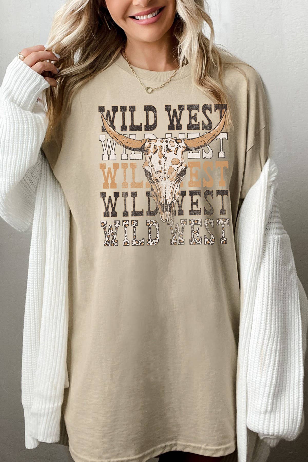 Wild West- Unisex Oversized Graphic Print Top