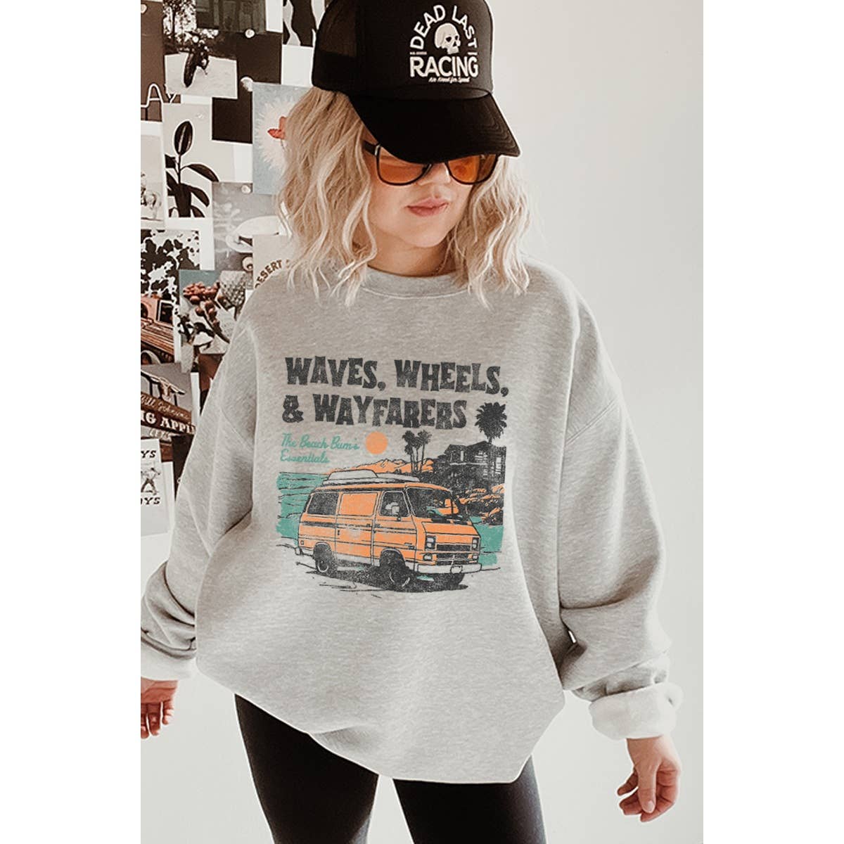 Waves Wheels and Wayfarers  Vintage Graphic Sweatshirts