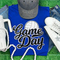 Black Sequin Volleyball Game Day Patch Royal Everyday Tee