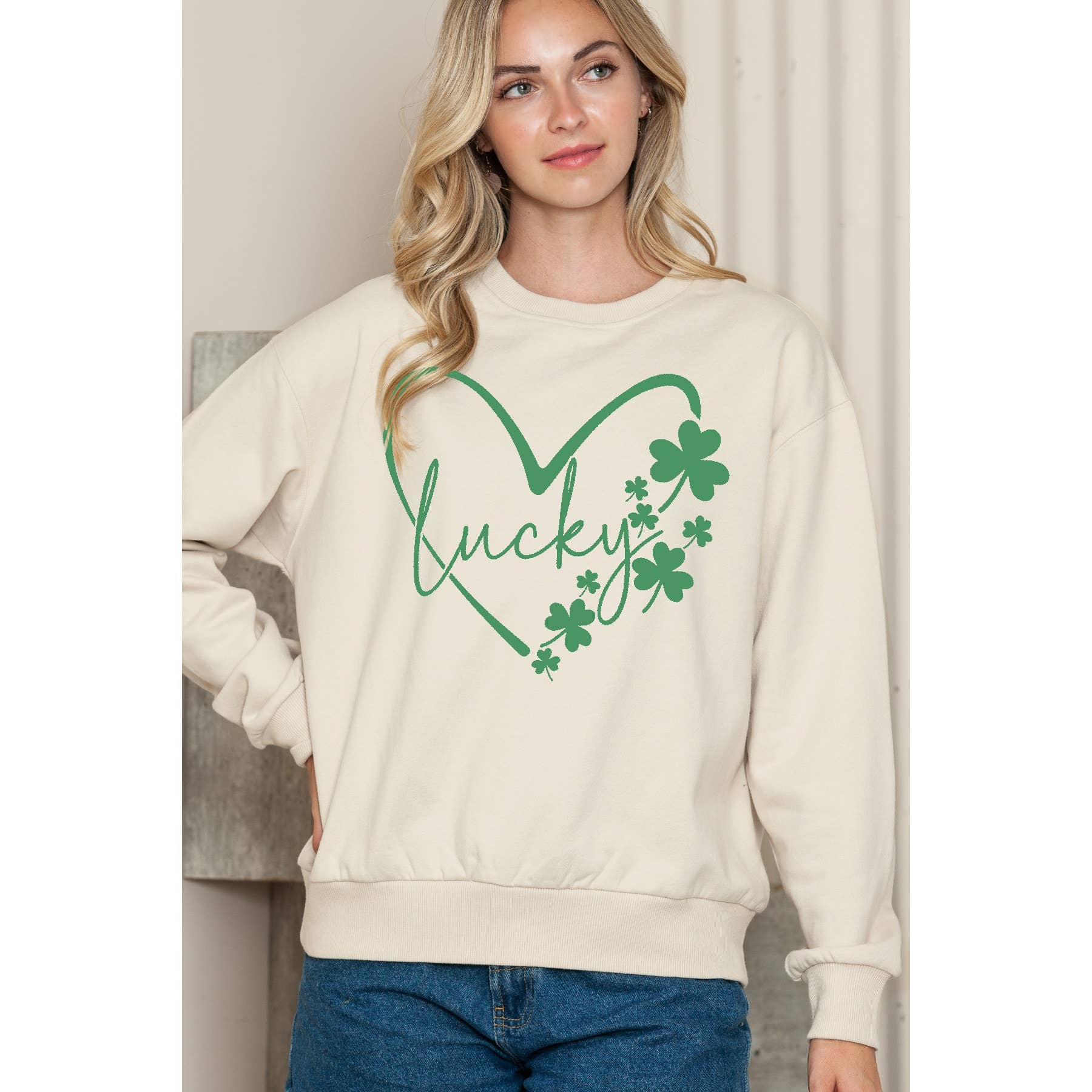 Lucky Clover Crewneck Sweater