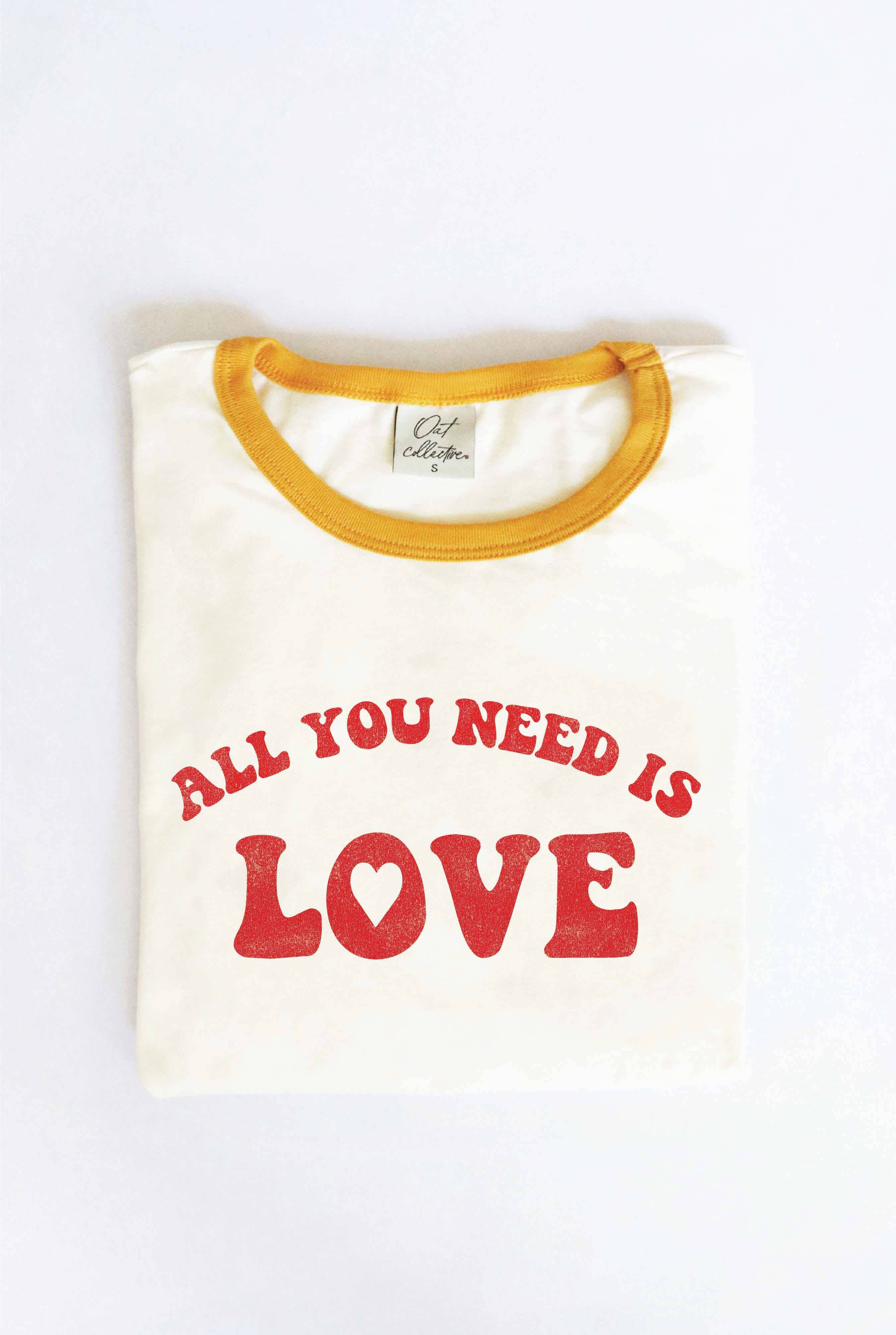 All You Need Is Love  Ringer Graphic T-Shirt