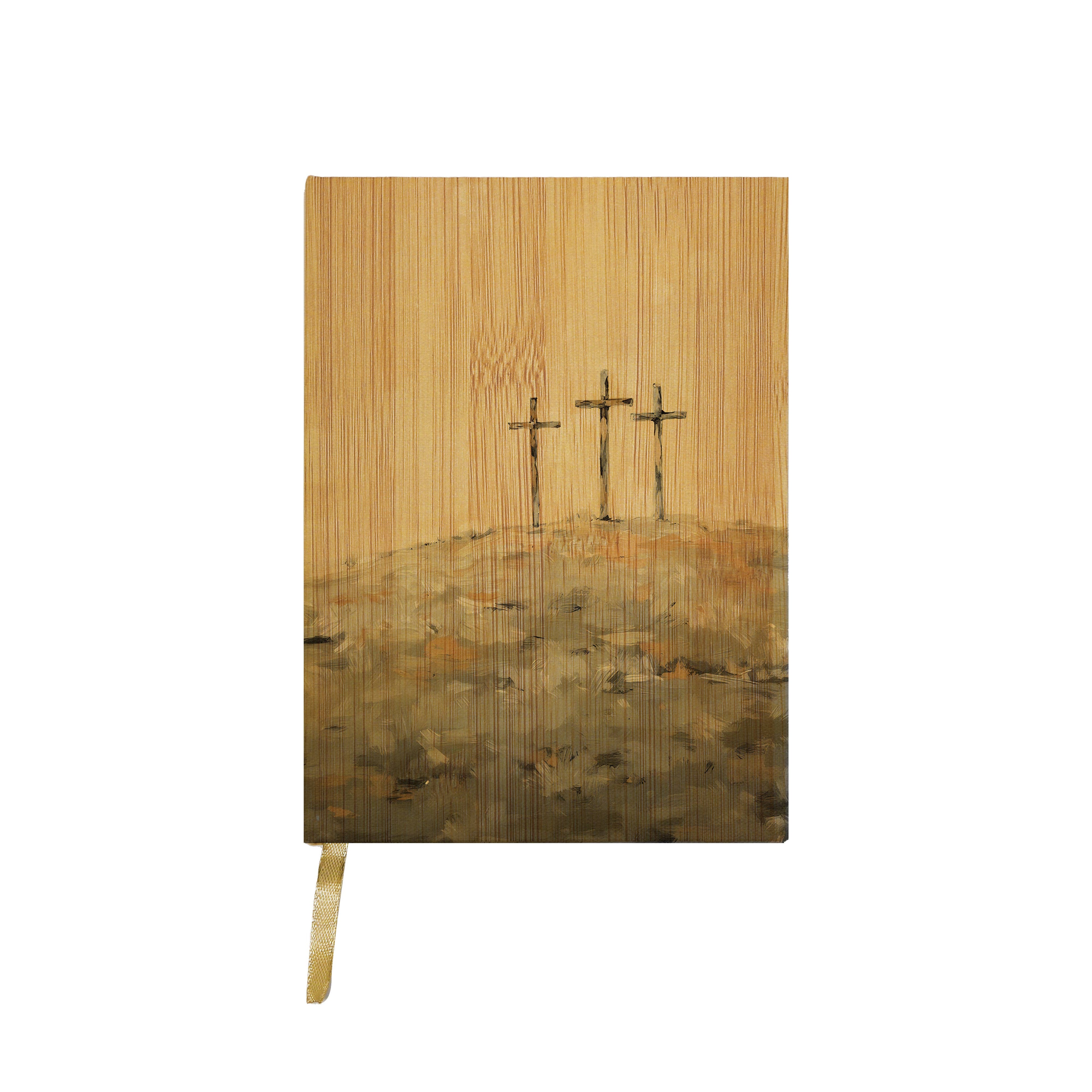 Three Crosses On Hill Grass Journal