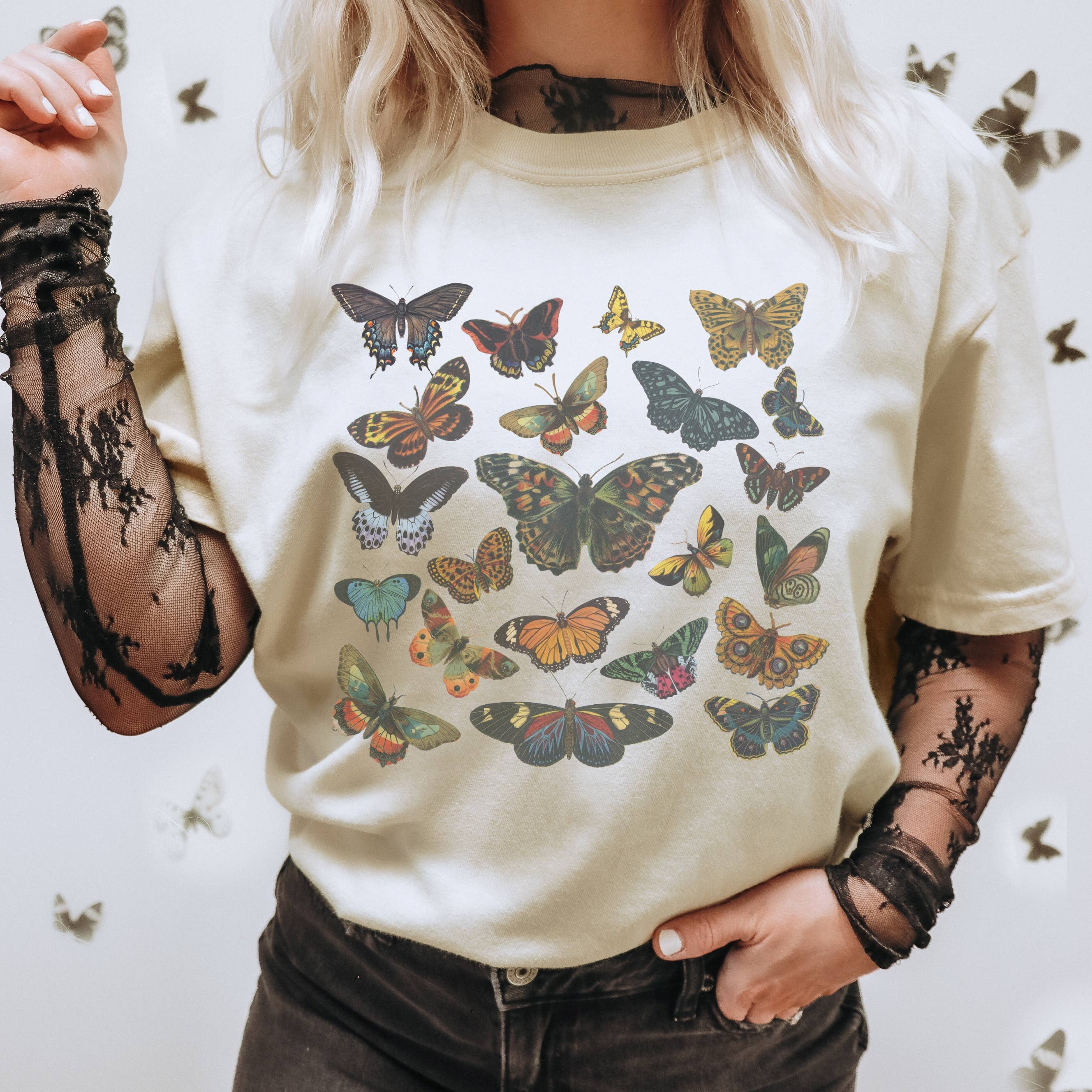 Vintage Butterfly Collage © | Butterfly Lover Tee