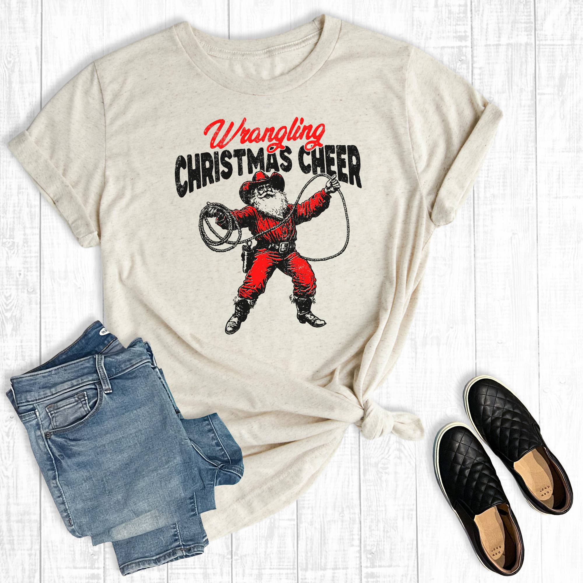 Western Wrangling Christmas Cheer Graphic Tee