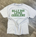 Billy Bob Loves Charlene On Silver Tee