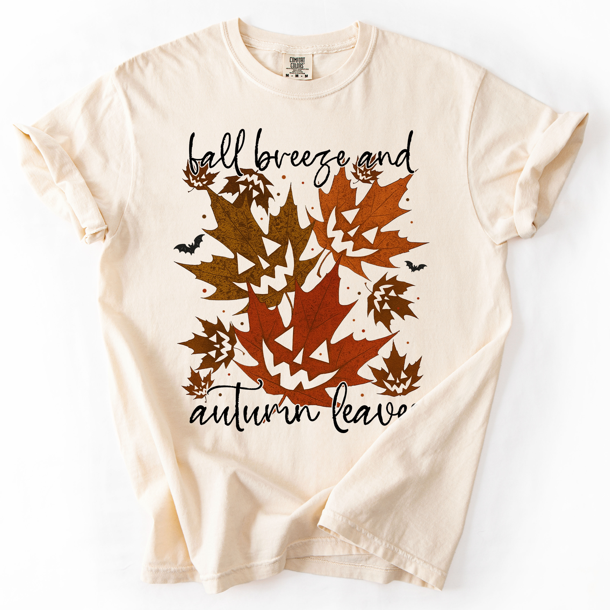 Fall Breeze and Autumn Leaves, Comfort Colors T-Shirt
