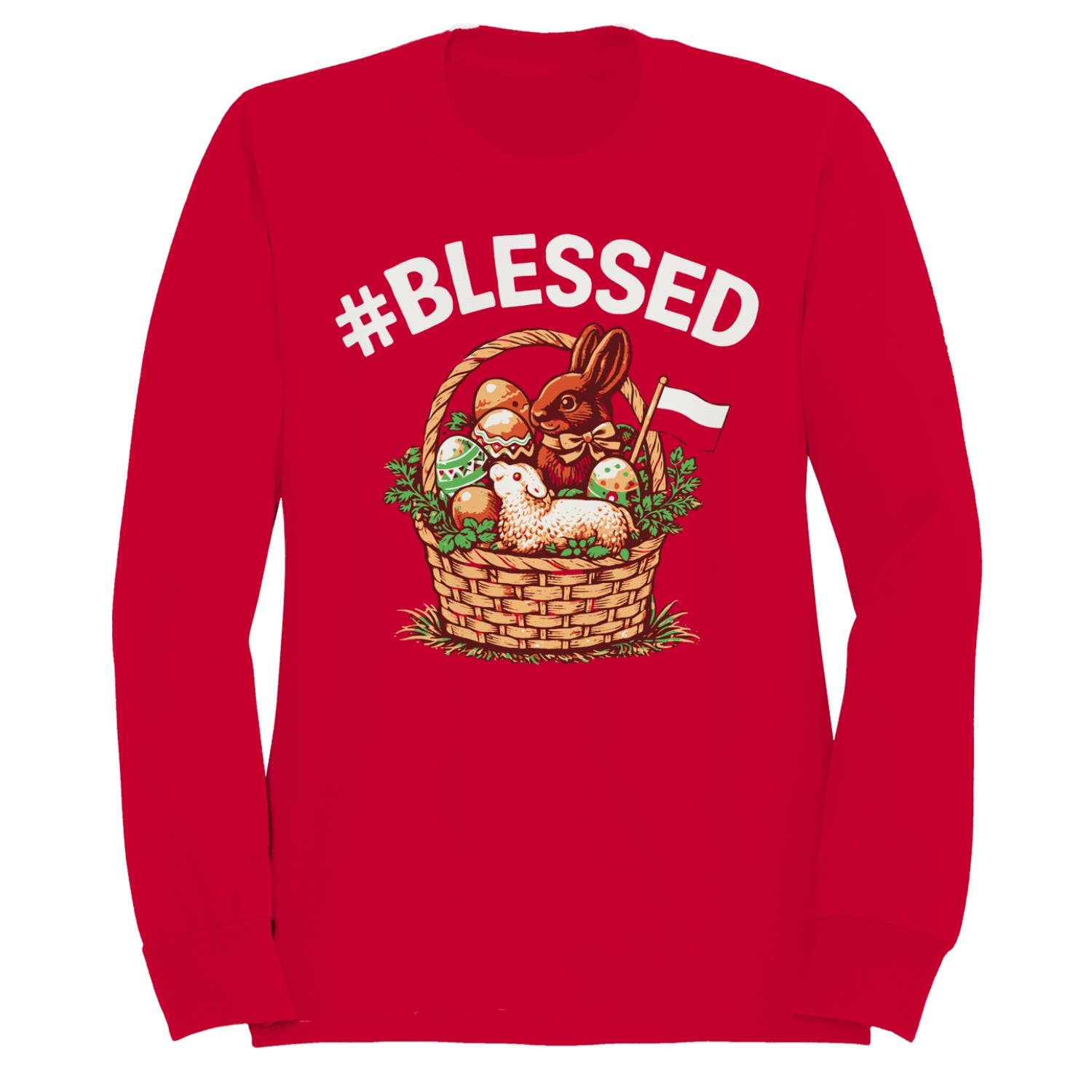 #Blessed Easter Bunny Lamb Men's Sweatshirt