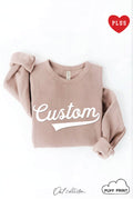 Custom Puff Varsity  Print Plus Graphic Sweatshirt