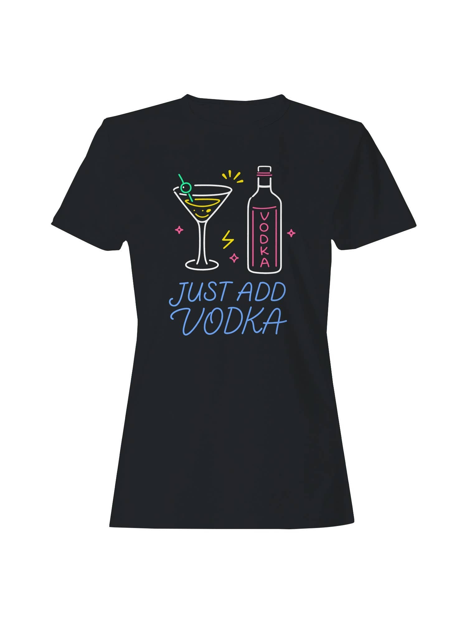Just Add Vodka Neon Art Women's T-Shirt