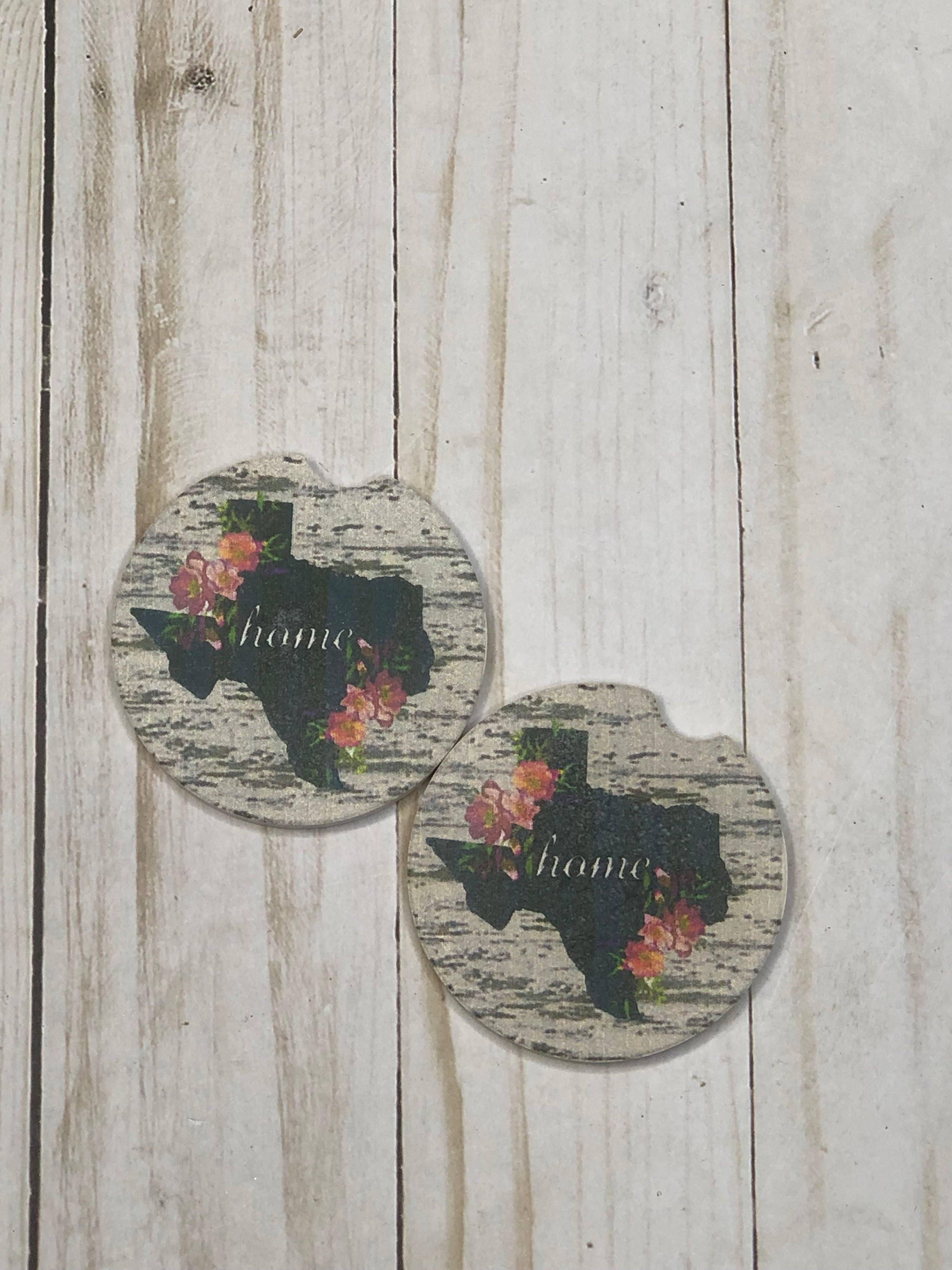 Black Texas Home Coasters
