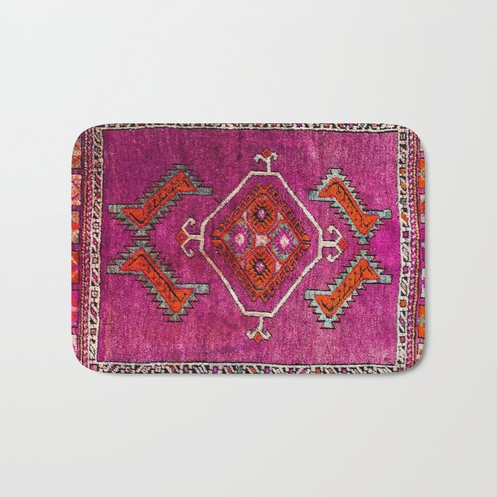 vintage Moroccan carpet Bath Mat Gallery Image 1